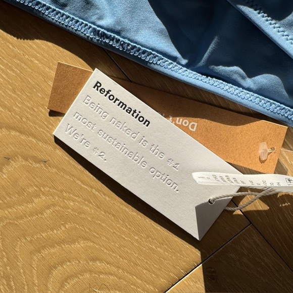 NWT Reformation Bikini Blue—Top Size Large, Bottoms Size Medium - Picture 5 of 16
